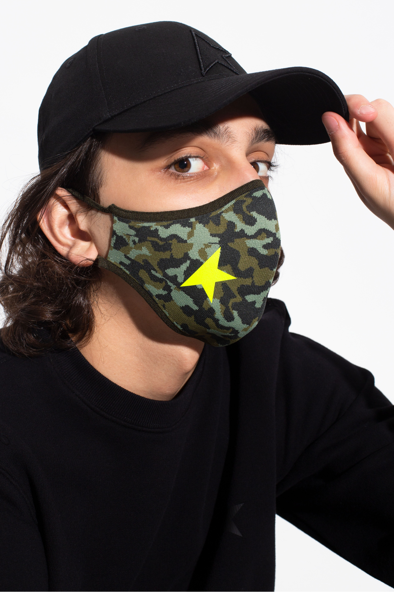 Golden Goose Patterned mask